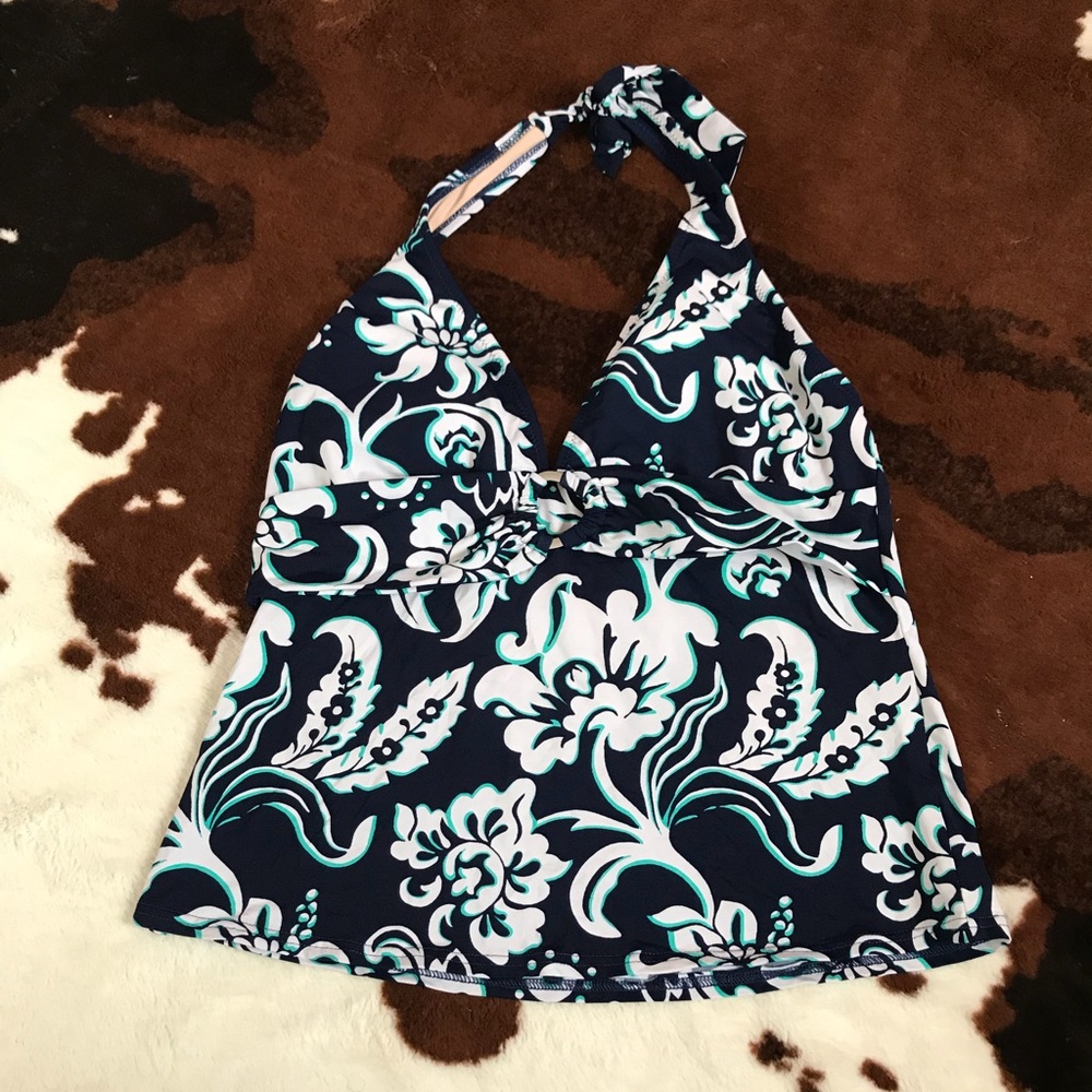 Lands End halter tankini top
